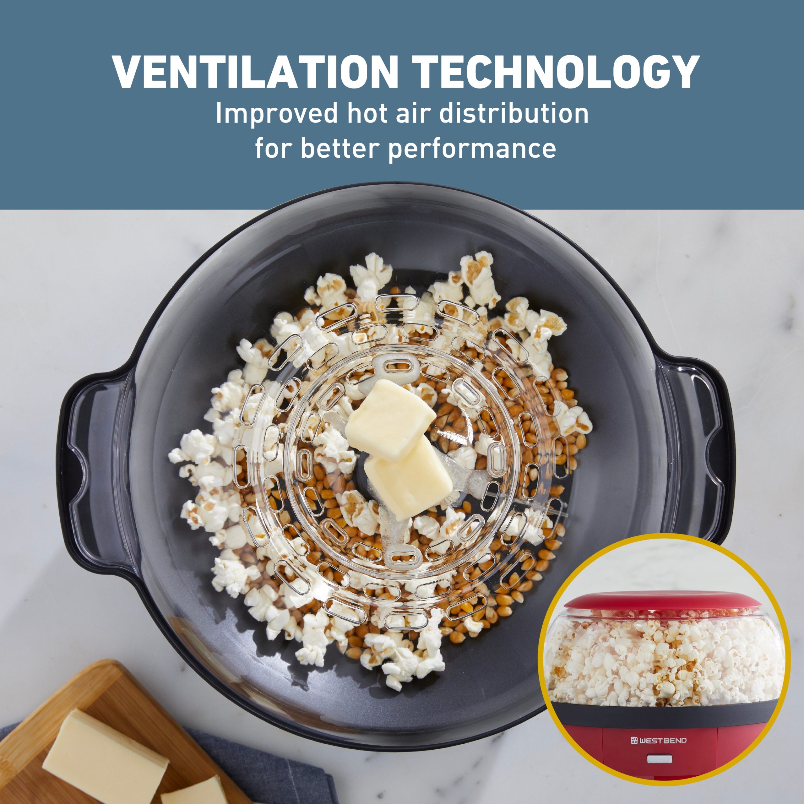 West Bend Stir Crazy 6 Qt. Popcorn Machine - Image 5