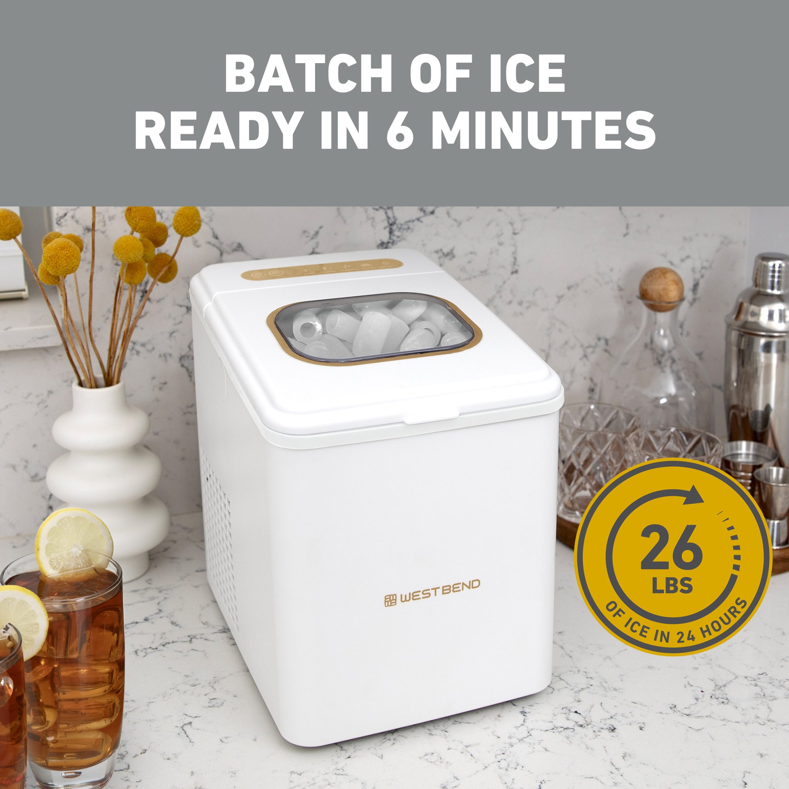 West Bend Timeless Countertop Bullet Ice Maker - Image 3