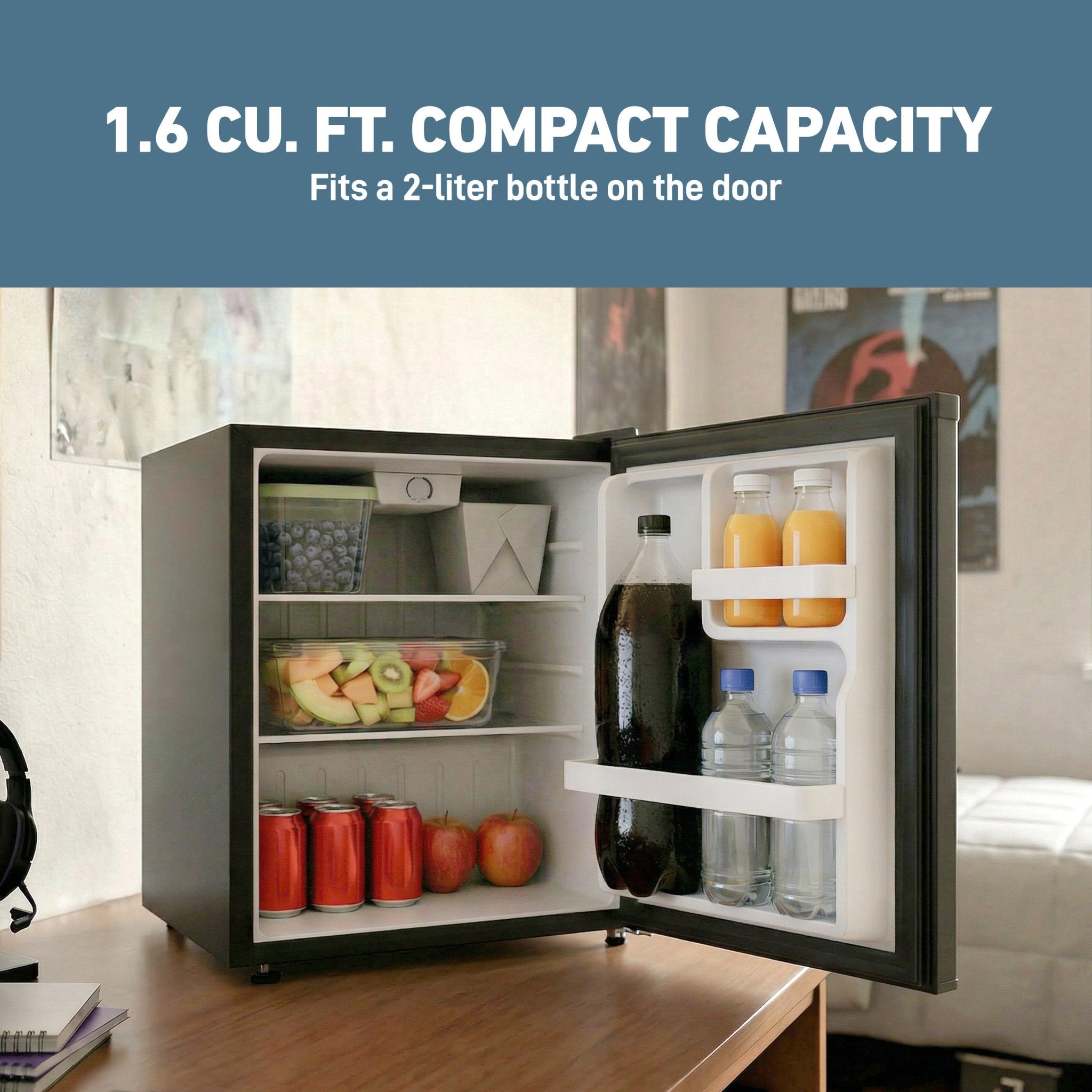 West Bend Compact Refrigerator Automatic Defrost Adjustable Shelves - Image 3