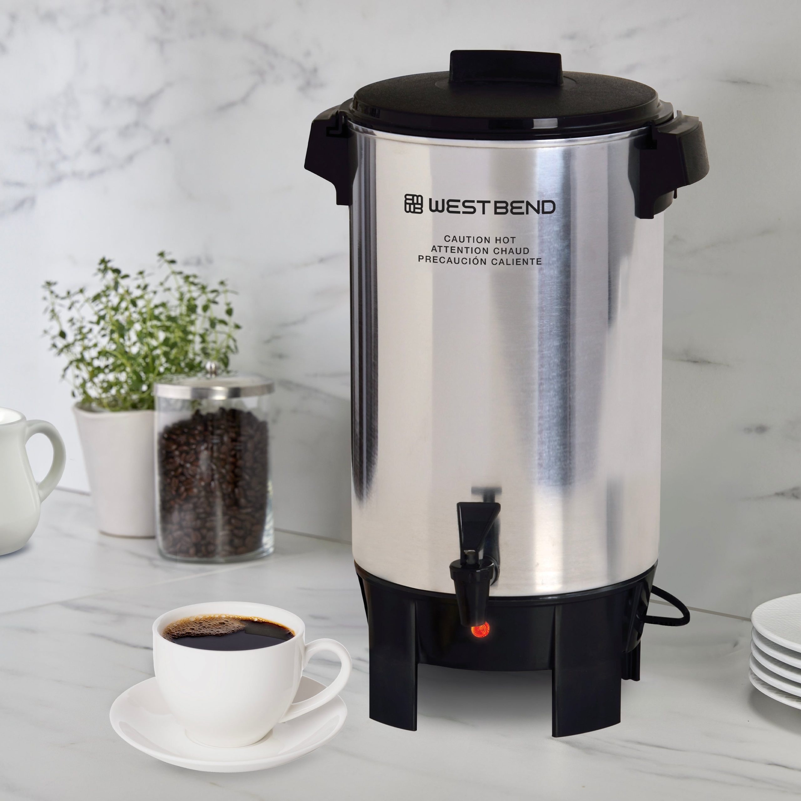 West Bend Large Capacity Coffee Urn, Commercial 30-Cup Coffee Maker - Image 2